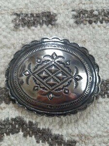 本物！貴重！　Vintage Navajo silver buckle インディアンジュエリー　バックル Navajo