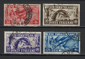 イタリア 使用済切手 1936年 Mi 543-546 4種完