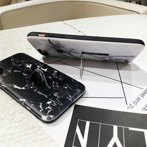 iPhone6/6s リング＆スタンド付き おしゃれなスマホケース ブラック