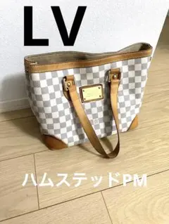 美品 ルイヴィトン ダミエ アズール ハムステッドPM