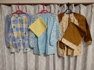 幼稚園 スモック 3枚セット ハンドメイド 