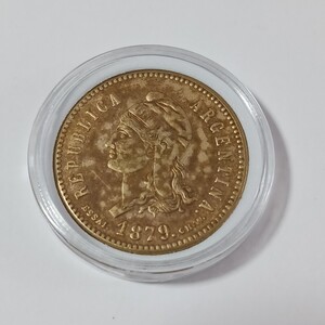 金貨 古銭 1879年 アルゼンチン リバティ 国章 コイン 硬貨 直径:約27mm 重量:約9.5g 厚さ:約2mm 