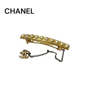 CHANEL シャネル バレッタ パール ココマーク 01A