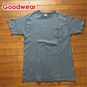 ☆【 GOODWEAR 】☆Made in USA ヘビーウエイト クルーネック ポケット Tシャツ★サイズL