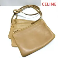 CELINE　セリーヌ　ショルダーバッグ　トリオ　スモール　レザー　旧ロゴ