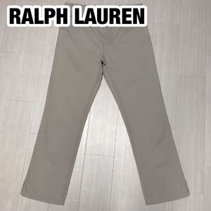 POLO JEANS.CO RALPH LAUREN ポロジーンズ.コウ ラルフローレン カジュアルパンツ アイボリー 0 刺繍ロゴ レザーパッチ 国旗