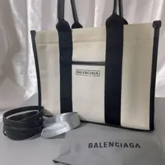 BALENCIAGA ハードウェア2way スモール　キャンバス　レザー　箱付き