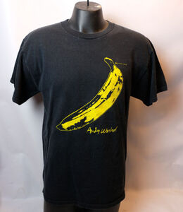 Vtg Andy Warhol Banana T Shirt Art Velvet Underground Band Black Nice Large 海外 即決