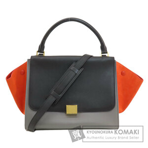 CELINE セリーヌ トラペーズ トートバッグ カーフ レディース 中古