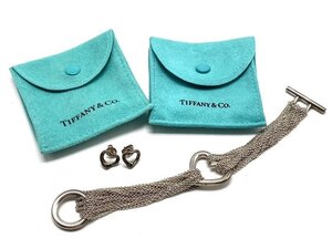 【え沖】TIFFANY&Co. ティファニー ブレスレット ピアス オープンハート シルバー925 Silver 銀 アクセサリー レディース 沖508 MD432MSS30