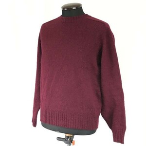 ゴールドウィン製☆ノースフェイス/THE NORTH FACE☆ROCK SOLID/100％ウールセーター【メンズS/dark red】Tops/sweater◇cBH581