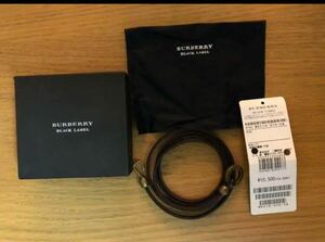 新品BURBERRY BLACKLABEL 牛革　レザーブレスレット　アクセサリー 