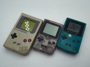 ♪▲【Nintendo ニンテンドー】ゲームボーイカラー/ポケット/初代 3点セット CGB-001 他 まとめ売り 1127 7