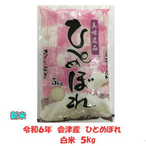 新米 令和６年産 会津 ひとめぼれ 白米 5kg １袋 単身 お試し東北~関西 送料無料 送料込み 米 お米 ５キロ