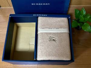 未使用 BURBERRY バーバリー 毛布　ウール100％　140×200　ベージュ　ホースマーク刺繍 訳アリ