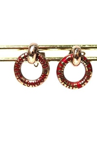 Vivienne Westwood / ZANILYA EARRINGS ゴールドＸ赤 I-24-08-30-035-er-HD-ZI