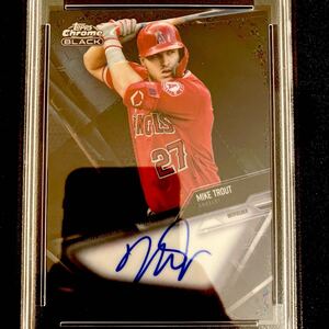 TOPPS Chrome BLACK MLB 2021 Mike Trout マイク トラウト 直筆サインカード AUTO エンゼルス Angels 直筆サイン WBC PSA鑑定