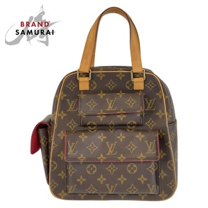 美品 LOUIS VUITTON ルイヴィトン モノグラム エクサントリ シテ ブラウン ゴールド金具 PVC/M51161 ハンドバッグ レディース 411370