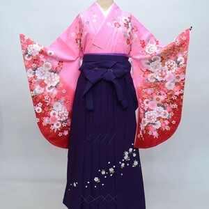 着物袴セット ジュニア用へ直し 135cm～143cm From KYOTO 新品（株）安田屋 NO26801-02