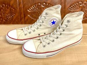 ★☆90s!USA!希少レア!converse ALL STAR 生成り 6.5 25cm コンバース オールスター 白 ホワイト ハイカット ビンテージ 定番 古着 241☆★