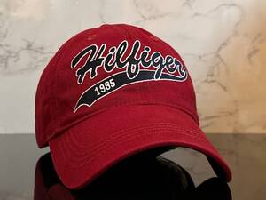 【未使用品】589KA★TOMMY HILFIGERトミー・ヒルフィガ－ キャップ 帽子 CAP 上品で高級感のあるボルドーのコットン素材《FREEサイズ