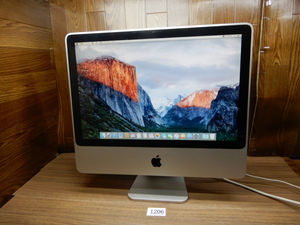 ☆1206☆iMac★20ワイド液晶一体型★Core2-2G★250GBハードディスク★メモリ4G★A1224★ELCAPITAN10.11.6 