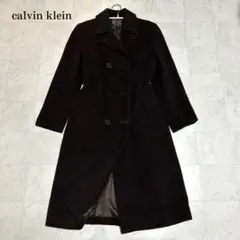 Calvin Klein ロングコート ダブルチェスターコート ウール100%