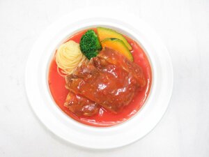 ★【直接引取不可】 食品サンプル ディスプレイ チキンステーキ チキン トマト煮 トマトソース おかず 一品 洋食 見本品 料理模型 飲食店