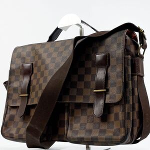 LOUIS VUITTON ルイヴィトン ダミエ エベヌ ブロードウェイ N42270 メッセンジャーバッグ ショルダーバッグ A4収納可 メンズ PVC レザー