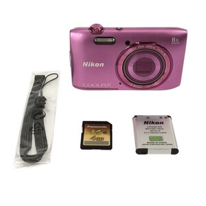 【訳あり動作品】Nikon COOLPIX S3600 アザレアピンク 2005万画素 光学8倍ズーム コンパクトデジタルカメラ 人気機種 バッテリー付 C4306