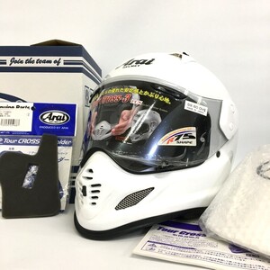 Arai Tour Cross3 オフロードヘルメット 除菌消臭済 パールホワイト Lサイズ モトクロス オートバイ レーシング バイク用品 ◇TA1304