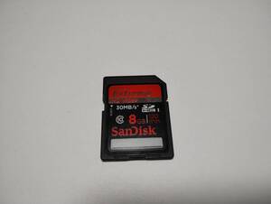  8GB　SanDisk Extreme　SDHCカード　フォーマット済み　SDカード メモリーカード