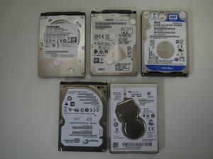 HDD500GB/2.5インチ/S-ATA/5個セット/データ消去済