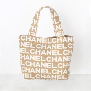 シャネル CHANEL ノベルティ VIPギフト トートバッグ ミニ ニット 総柄 マグネット ハンドバッグ レディース ブランド ベージュ 非売品