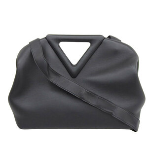 ボッテガヴェネタ BOTTEGA VENETA ポイント ミディアム 2WAYバッグ ハンドバッグ レザー ブラック 652446 中古 新入荷 OB1178