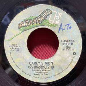 ◆USorg7”s!◆CARLY SIMON◆YOU BELONG TO ME◆