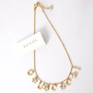 GUCCI スクリプトロゴ ネックレス スター 679044 J1D50 8031 ゴールド グッチ