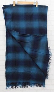 1A6632■URU PLAID FRINGE STOLE ウル ストール マフラー