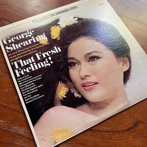 US 初期盤 CAPITOL 虹 SEXY 美女ジャケ！GEORGE SHEARING QUINTET, STRINGS AND WOODWINDS『THAT FRESH FEELING』ジョージ・シアリング