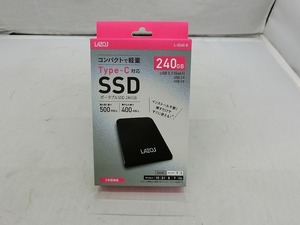 【未使用】 リーダーメディアテクノ LAZOS ポータブルSSD 240GB L-S240-B