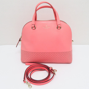 質イコー [ケイトスペード] Kate spade wakefield ウェイクフィールド 2WAYハンドバッグ WKRU4434 蛍光ピンク 中古