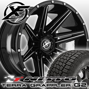 20x10J ハイラックス GUN125 XF OFFROAD XF220 20インチタイヤホイールセット NITTO TERRA GRAPPLER G2 265/50R20 275/55R20 285/50R20