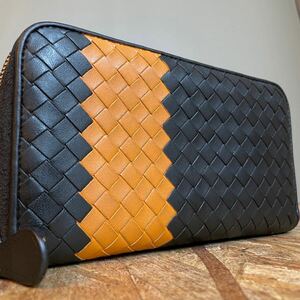 ★【極美品！レアモデル！】 BOTTEGA VENETA ボッテガヴェネタ イントレチャート ロングウォレット　長財布　男女　白タグあり