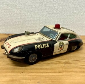 【希少品】当時物　ブリキ　ヴィンテージカー　POLICE JAGUAR　パトカー