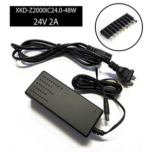 ACアダプター 24V/2A 【9種コネクタセット】 AC100V～240V XKD-Z2000IC24.0-48W