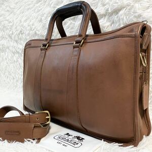 コーチ COACH ビジネスバッグ ショルダーバッグ ブリーフケース オールドコーチ 2way レザー ロゴ キャメル ブラウン メンズ ビジネス 通年