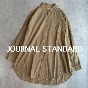 ジャーナルスタンダード　トップス　ボタン　シャツ　長袖シャツ　ブラウス　ベージュ　JOURNAL STANDARD