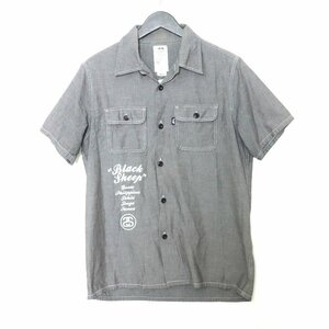 STUSSY WORK SHIT ワークシャツ グレー Sサイズ ステューシー 半袖シャツ