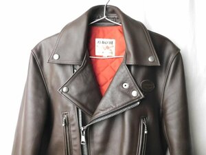 Lewis Leather ルイスレザー ライトニング ダブルライダースJKT ロンジャン 茶 32 イギリス製