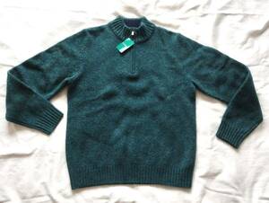  L.L.Bean Shetland Wool ジッププルオーバー　セーター